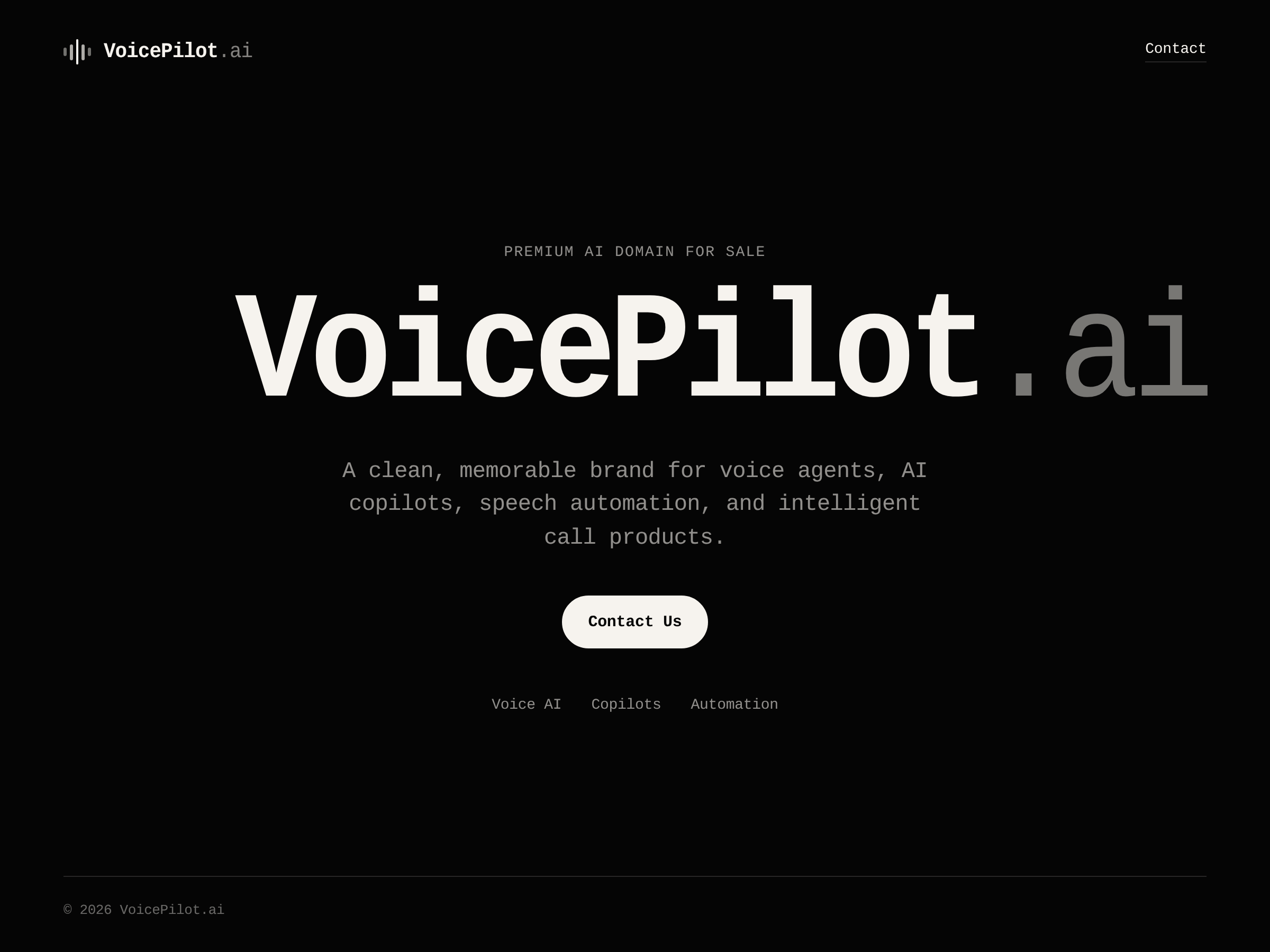 Screenshot of VoicePilot website