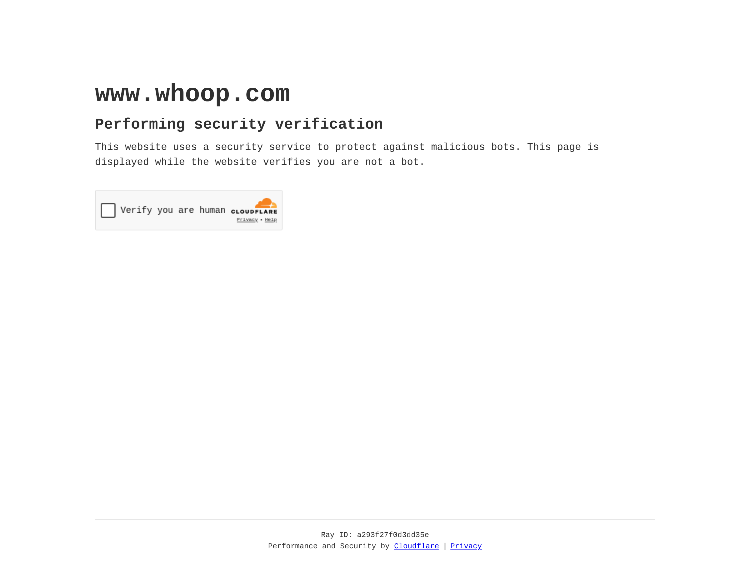 Screenshot of WHOOP website