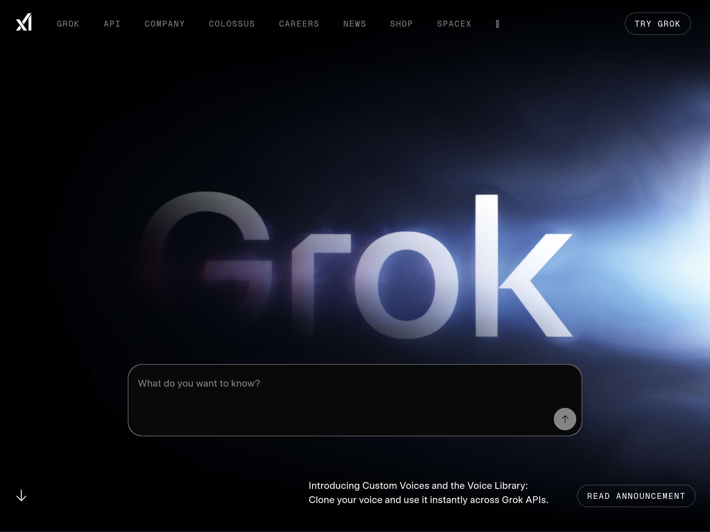 Screenshot of xAI CLI website